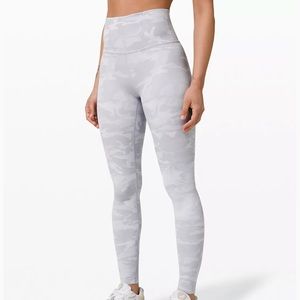 Lululemon white/gray camo leggings